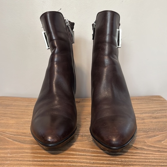 Aquatalia Water Repellent Brown Leather Ankle Boot - Picture 6 of 8